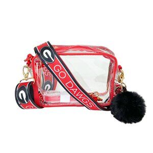 UGA - Licensed - Go Dawgs | Game Day | Clear Purse | Adjustable Strap